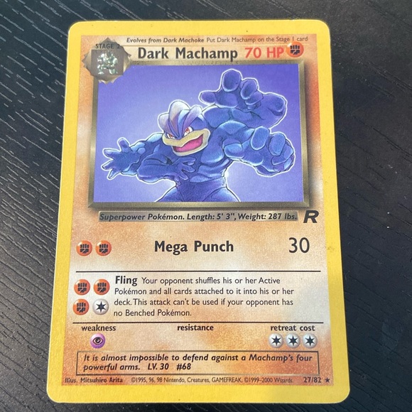 Pokemon Other - Dark Machamp 27/82 Pokémon Card Team Rocket 1999